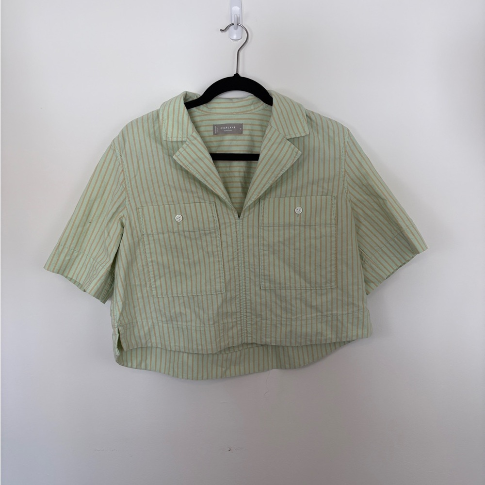 Everlane green Striped cropped Shirt